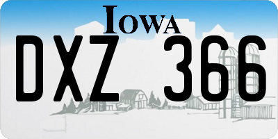 IA license plate DXZ366