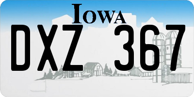 IA license plate DXZ367