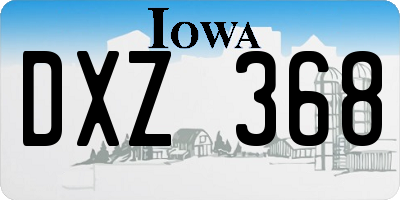 IA license plate DXZ368
