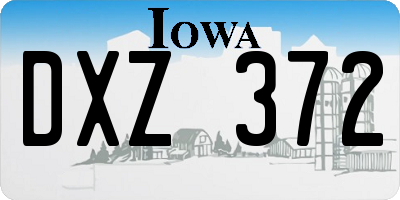IA license plate DXZ372