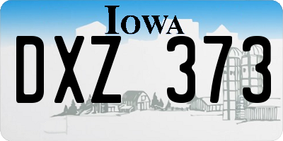 IA license plate DXZ373