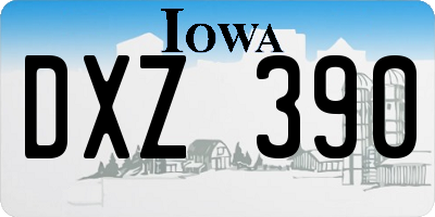 IA license plate DXZ390