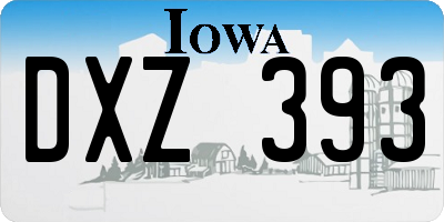 IA license plate DXZ393