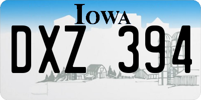 IA license plate DXZ394