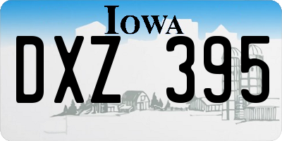 IA license plate DXZ395