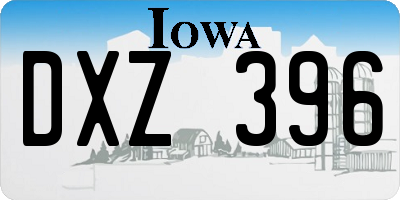 IA license plate DXZ396