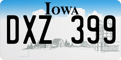 IA license plate DXZ399