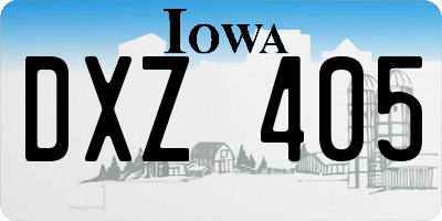 IA license plate DXZ405