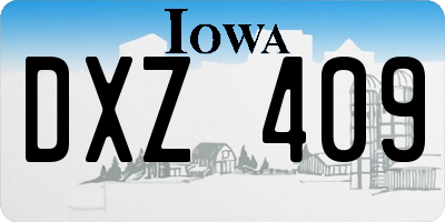 IA license plate DXZ409