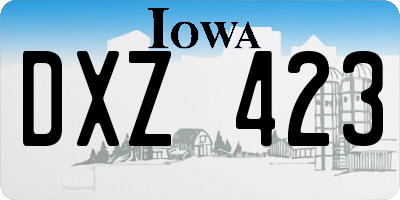 IA license plate DXZ423