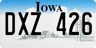 IA license plate DXZ426