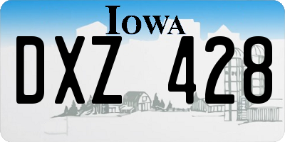 IA license plate DXZ428