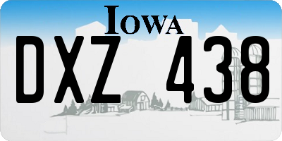 IA license plate DXZ438