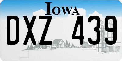 IA license plate DXZ439