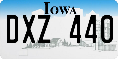 IA license plate DXZ440