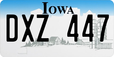 IA license plate DXZ447