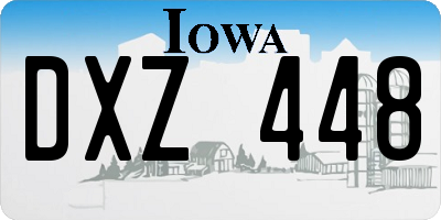 IA license plate DXZ448