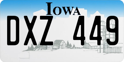 IA license plate DXZ449