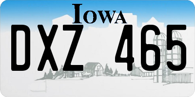 IA license plate DXZ465