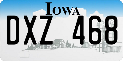 IA license plate DXZ468