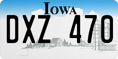 IA license plate DXZ470