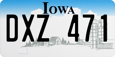 IA license plate DXZ471