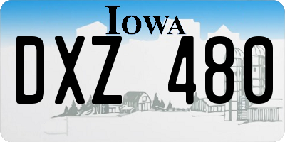 IA license plate DXZ480