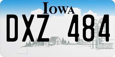 IA license plate DXZ484