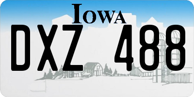 IA license plate DXZ488