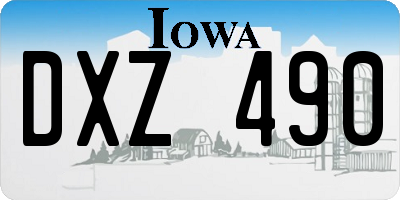 IA license plate DXZ490