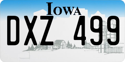 IA license plate DXZ499