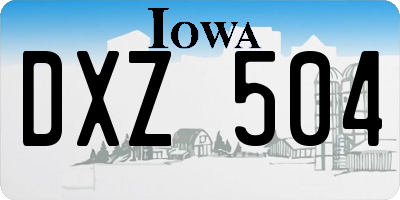IA license plate DXZ504