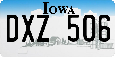 IA license plate DXZ506