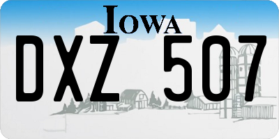 IA license plate DXZ507