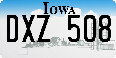 IA license plate DXZ508