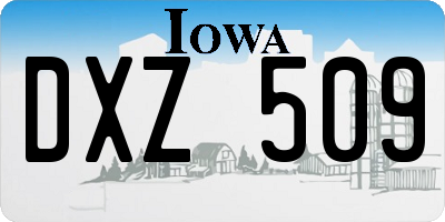 IA license plate DXZ509