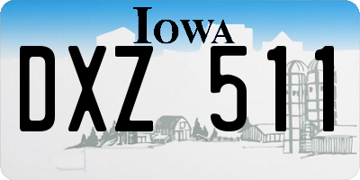 IA license plate DXZ511