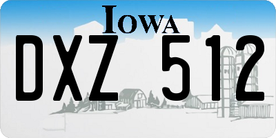 IA license plate DXZ512