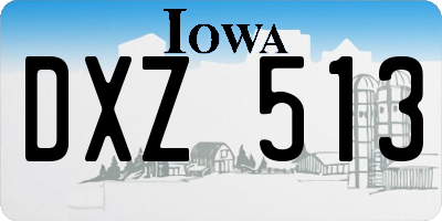 IA license plate DXZ513
