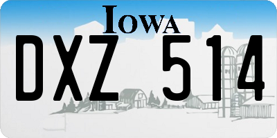 IA license plate DXZ514