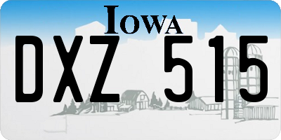 IA license plate DXZ515