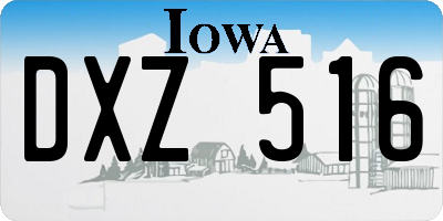 IA license plate DXZ516