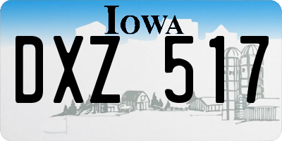 IA license plate DXZ517