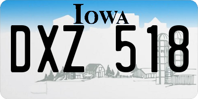 IA license plate DXZ518