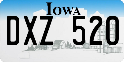 IA license plate DXZ520