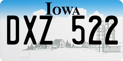 IA license plate DXZ522