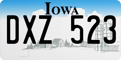 IA license plate DXZ523