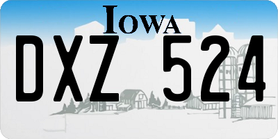 IA license plate DXZ524