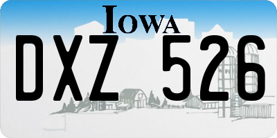 IA license plate DXZ526