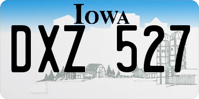 IA license plate DXZ527